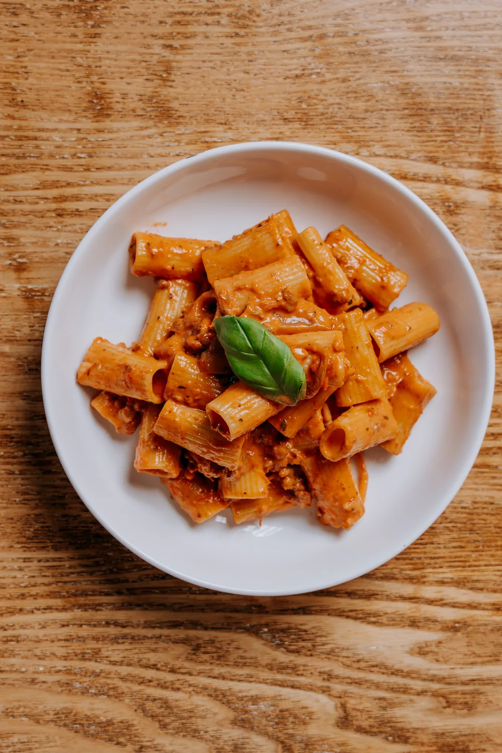 Pasta with tomato sauce and basil at Crispy Italian Bar